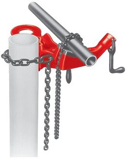 ridgid цепные тиски на подставке с верхним винтом