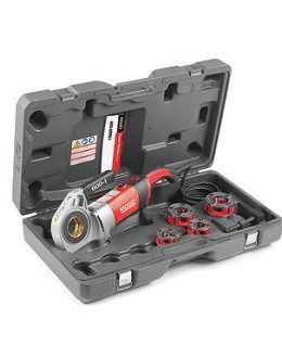 Силовой привод с резьбонарезными головками BSPT 11R 1/2 - 1 1/4", кейс и струбцина-фиксатор